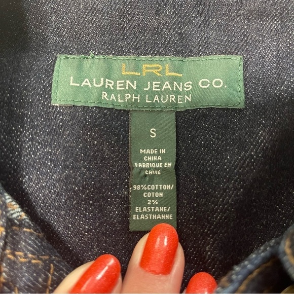 Ralph Lauren Dark Denim Trucker Jean Jacket Small - Picture 9 of 9